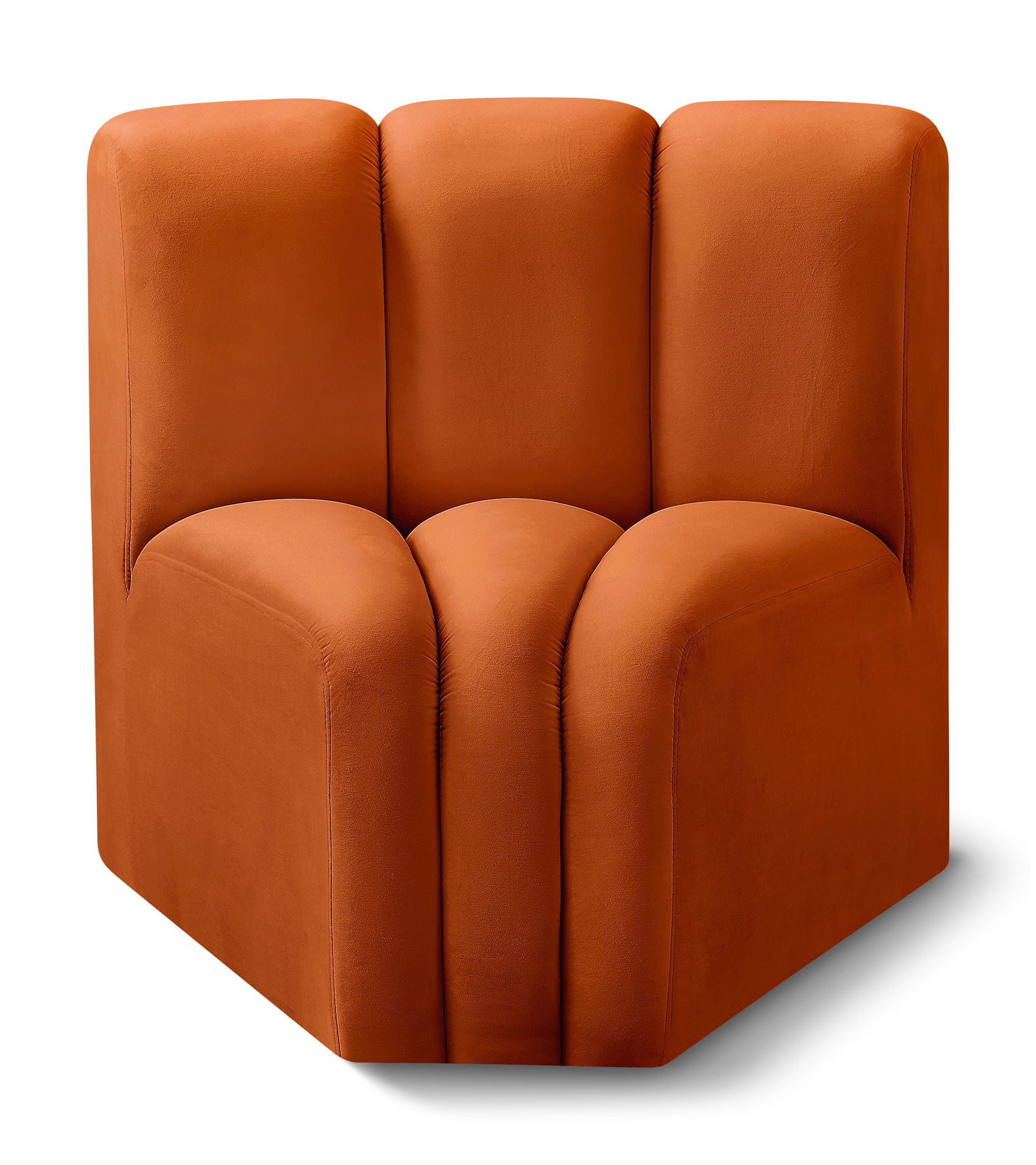 Arc - Velvet Curved Corner Chair - Urban Living Furniture (Los Angeles, CA)