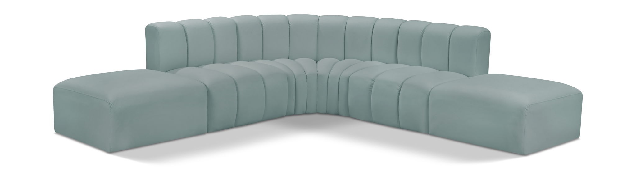 Arc - Faux Leather 6 Piece Corner Modular Sofa - Urban Living Furniture (Los Angeles, CA)