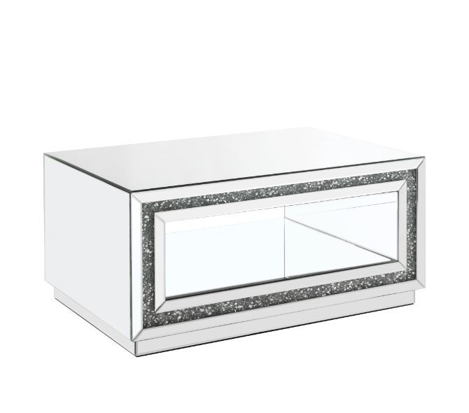 Noralie - 35" X 24" Coffee Table - Mirrored & Faux Diamonds - Urban Living Furniture (Los Angeles, CA)
