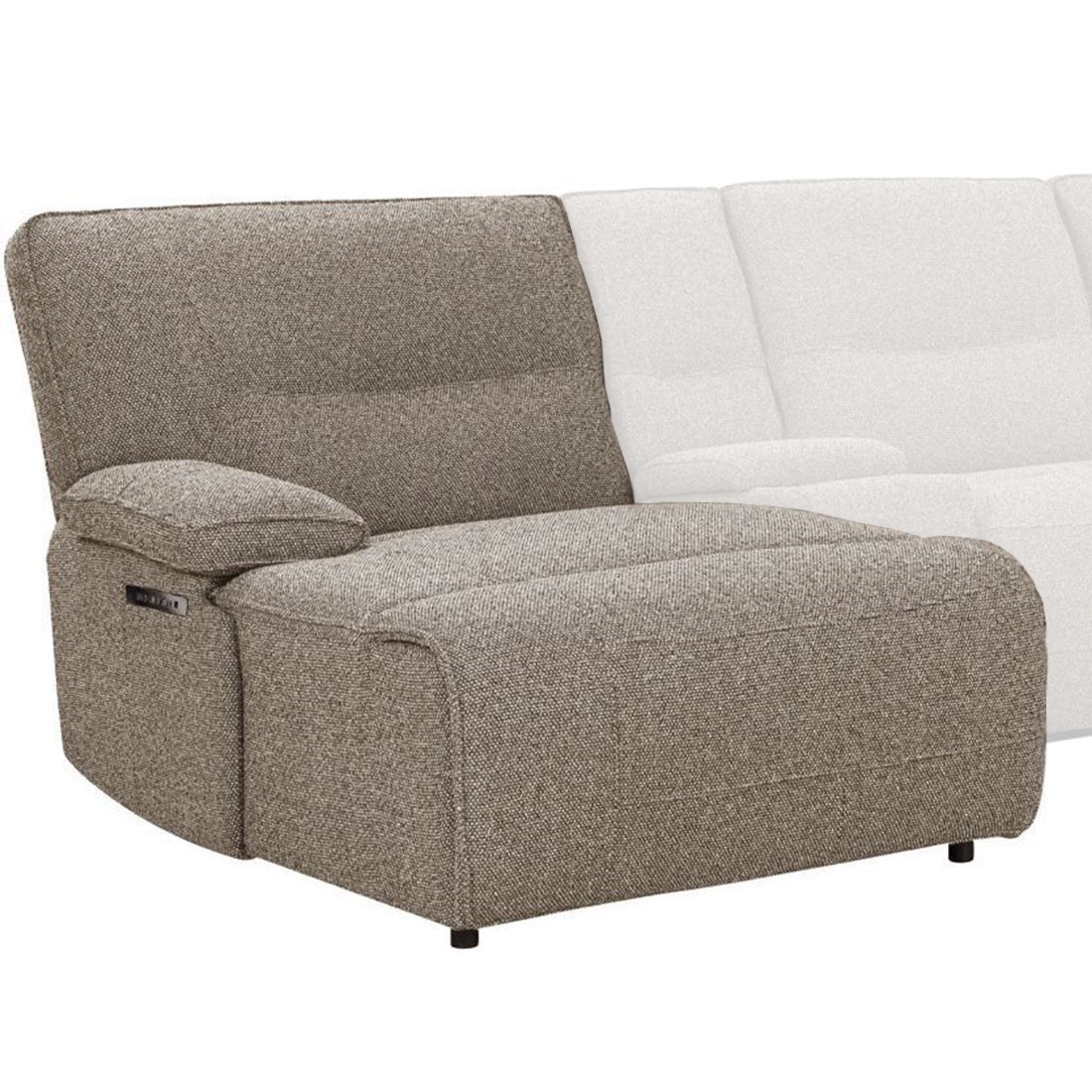 Lucius - Power Left Arm Facing Chaise - Gellar Earth