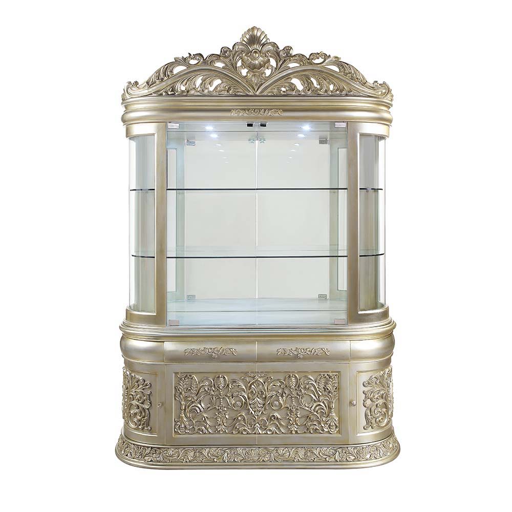 Sorina - Curio - Antique Gold Finish - Urban Living Furniture (Los Angeles, CA)