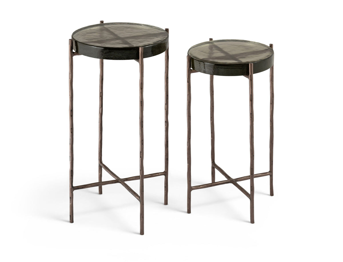 Vetra - Iron Base Bunching End Table - Bronze