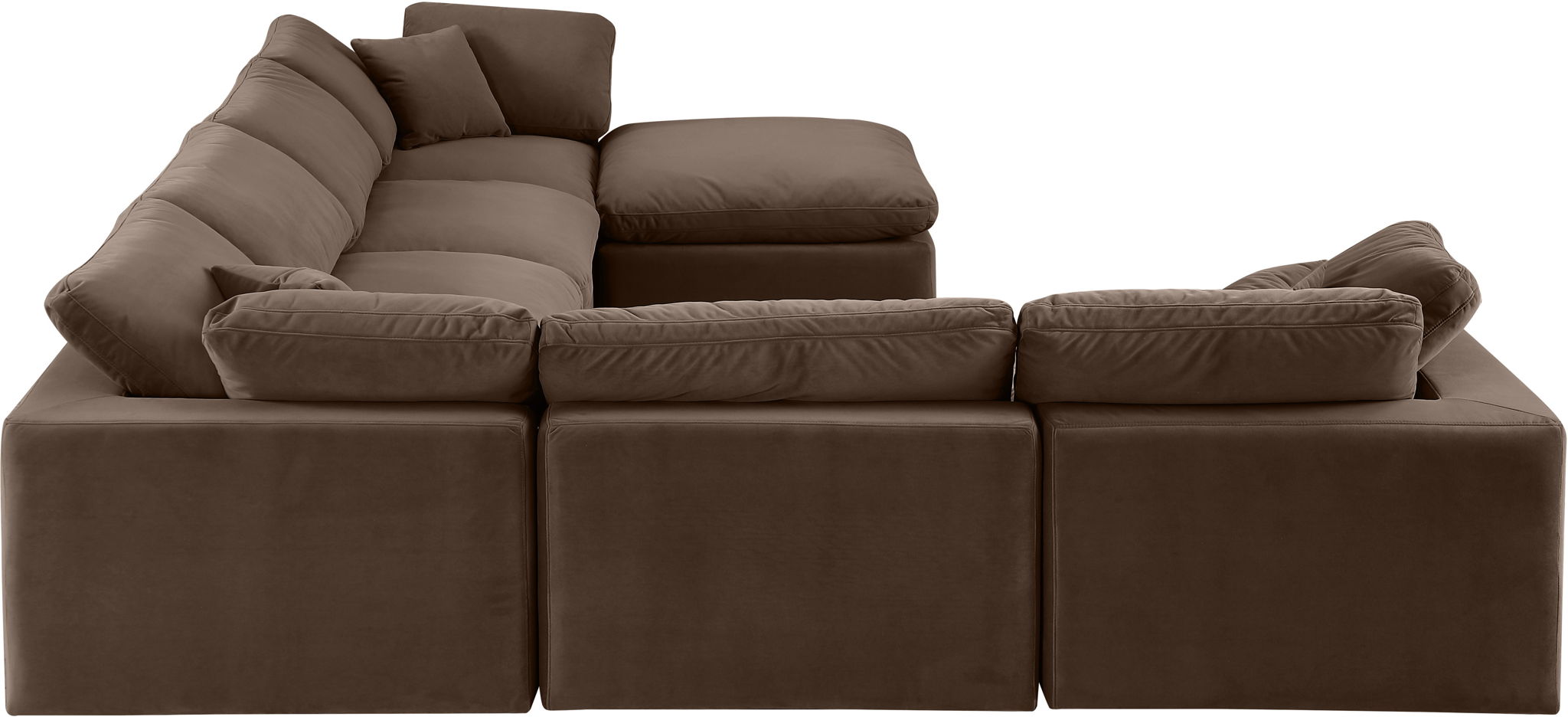 Comfy - 7 Piece Velvet Modular Sectional With Chaise - Urban Living Furniture (Los Angeles, CA)
