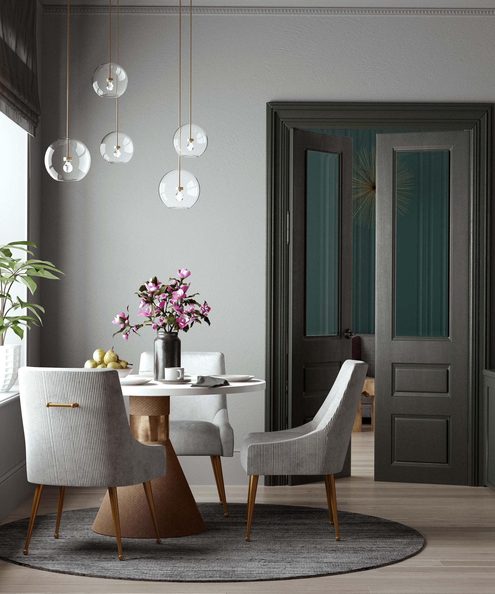 Beatrix - Pleated Velvet Side Chair - Urban Living Furniture (Los Angeles, CA)