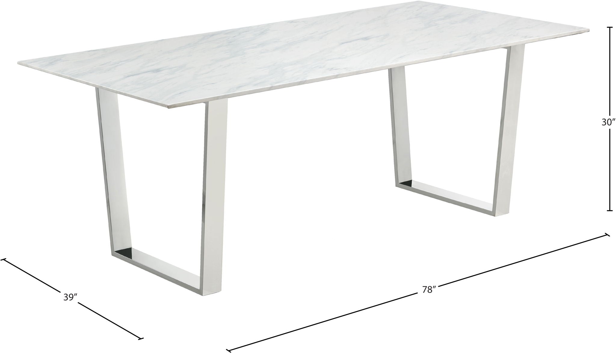 Carlton - Dining Table - Pearl Silver - Steel - Urban Living Furniture (Los Angeles, CA)