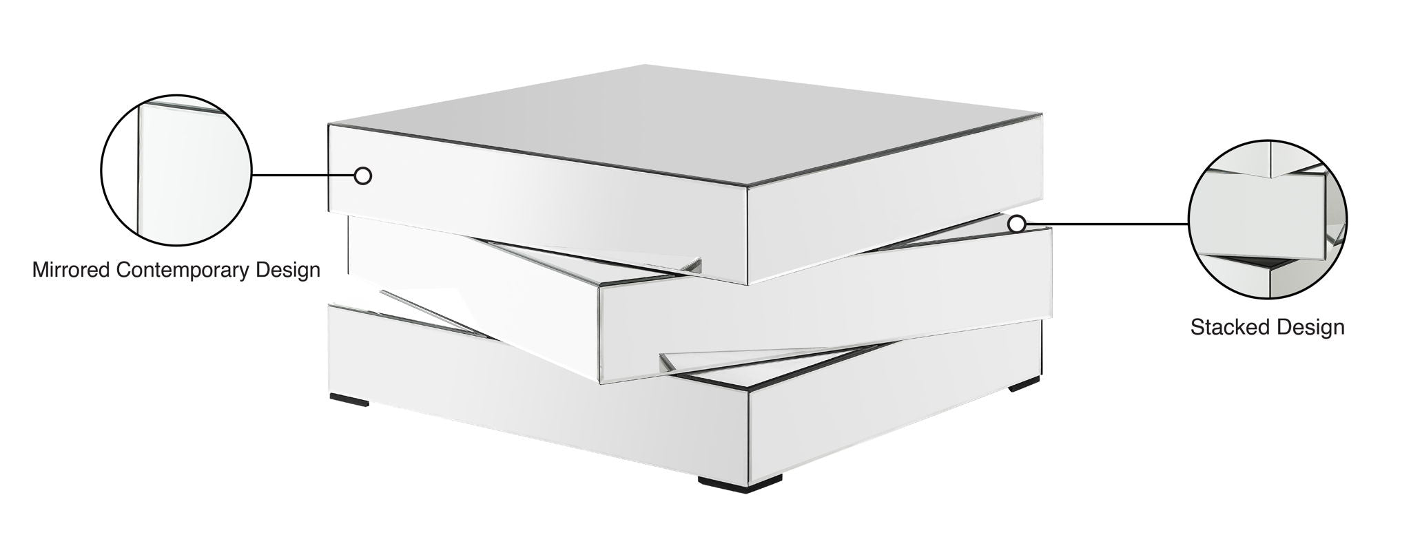 Haven - Coffee Table - Pearl Silver - Urban Living Furniture (Los Angeles, CA)