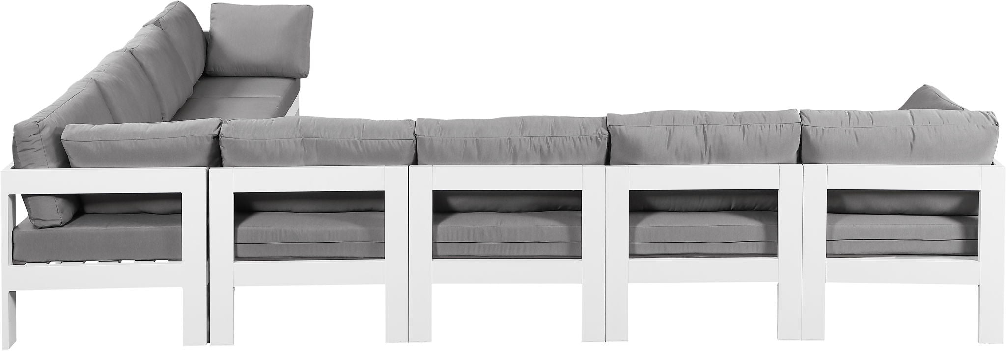 Nizuc - Outdoor Patio 8 Piece Modular Sectional With White Frame - Urban Living Furniture (Los Angeles, CA)