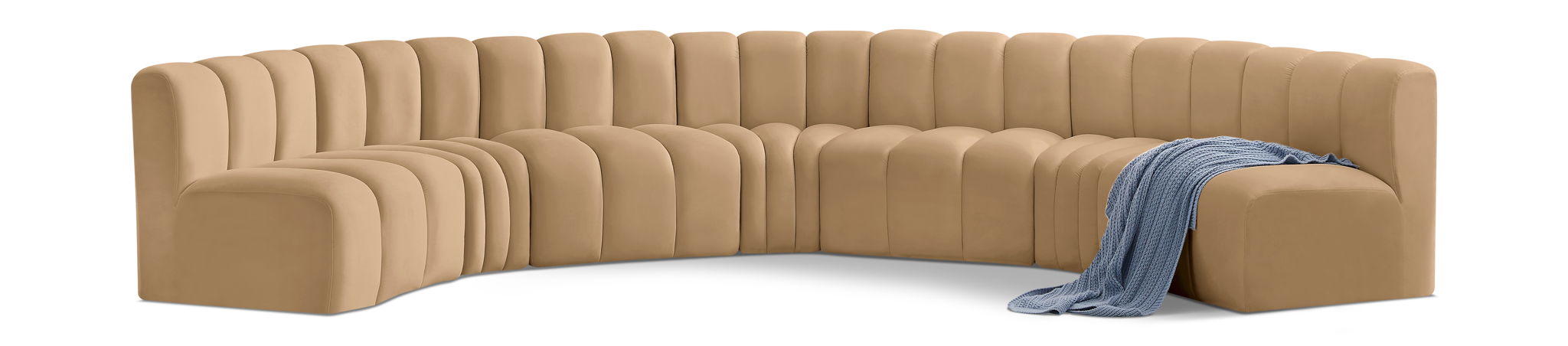 Arc - Velvet 7 Piece U-Shaped Modular Sofa - Urban Living Furniture (Los Angeles, CA)