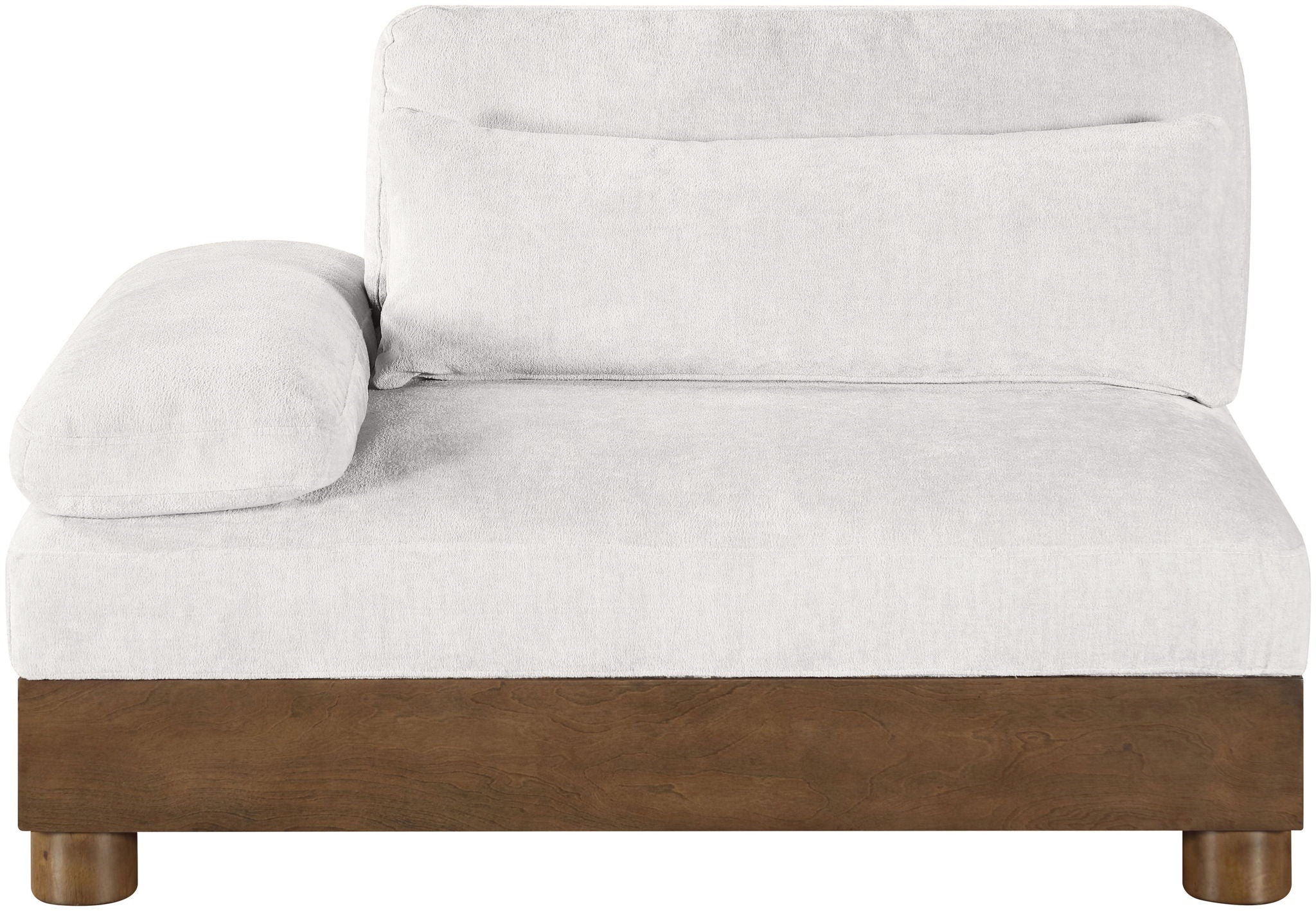 Turin - Chenille Fabric Upholstered Modular Arm Chair - Walnut Base - Urban Living Furniture (Los Angeles, CA)