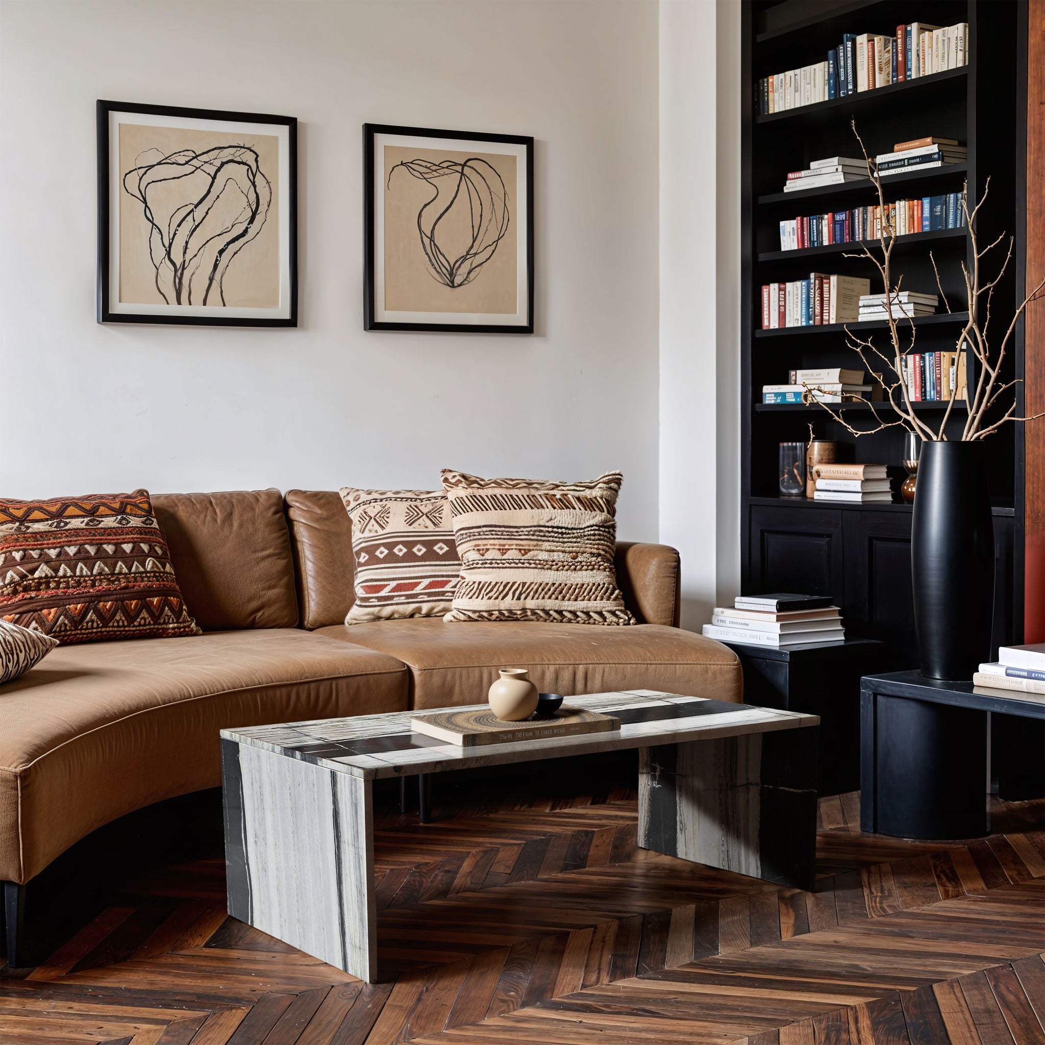 Vernazza - Marble Table - Panda - Urban Living Furniture (Los Angeles, CA)