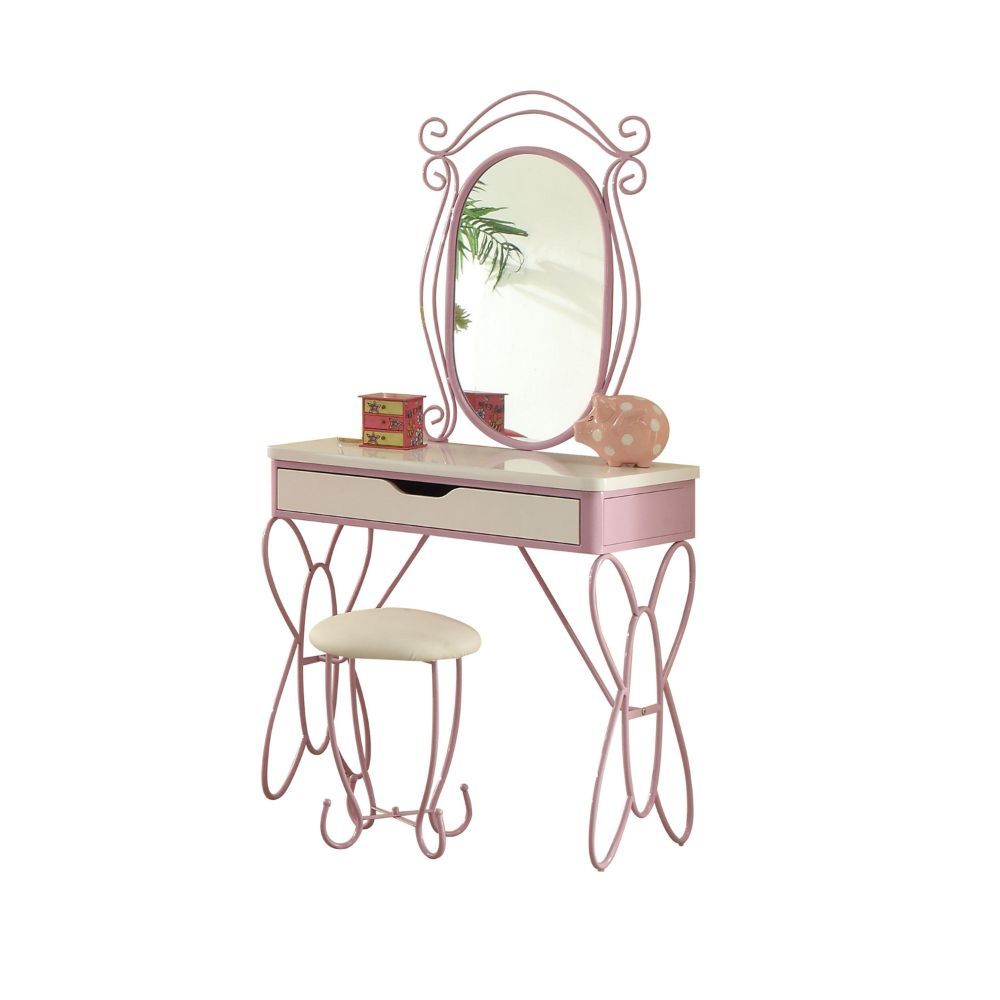 Priya II - Vanity Desk - White & Light Purple - Urban Living Furniture (Los Angeles, CA)