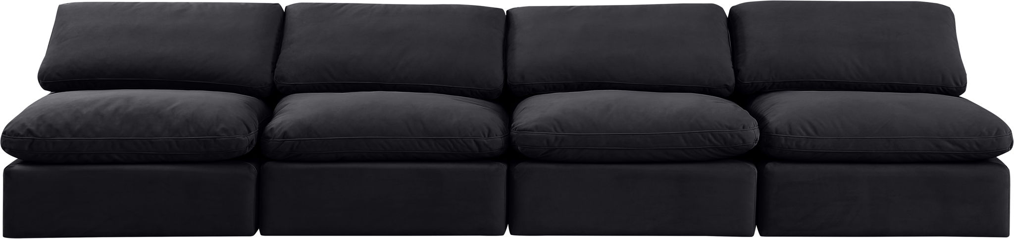 Indulge - Velvet 4 Seat Modular Armless Sofa - Urban Living Furniture (Los Angeles, CA)