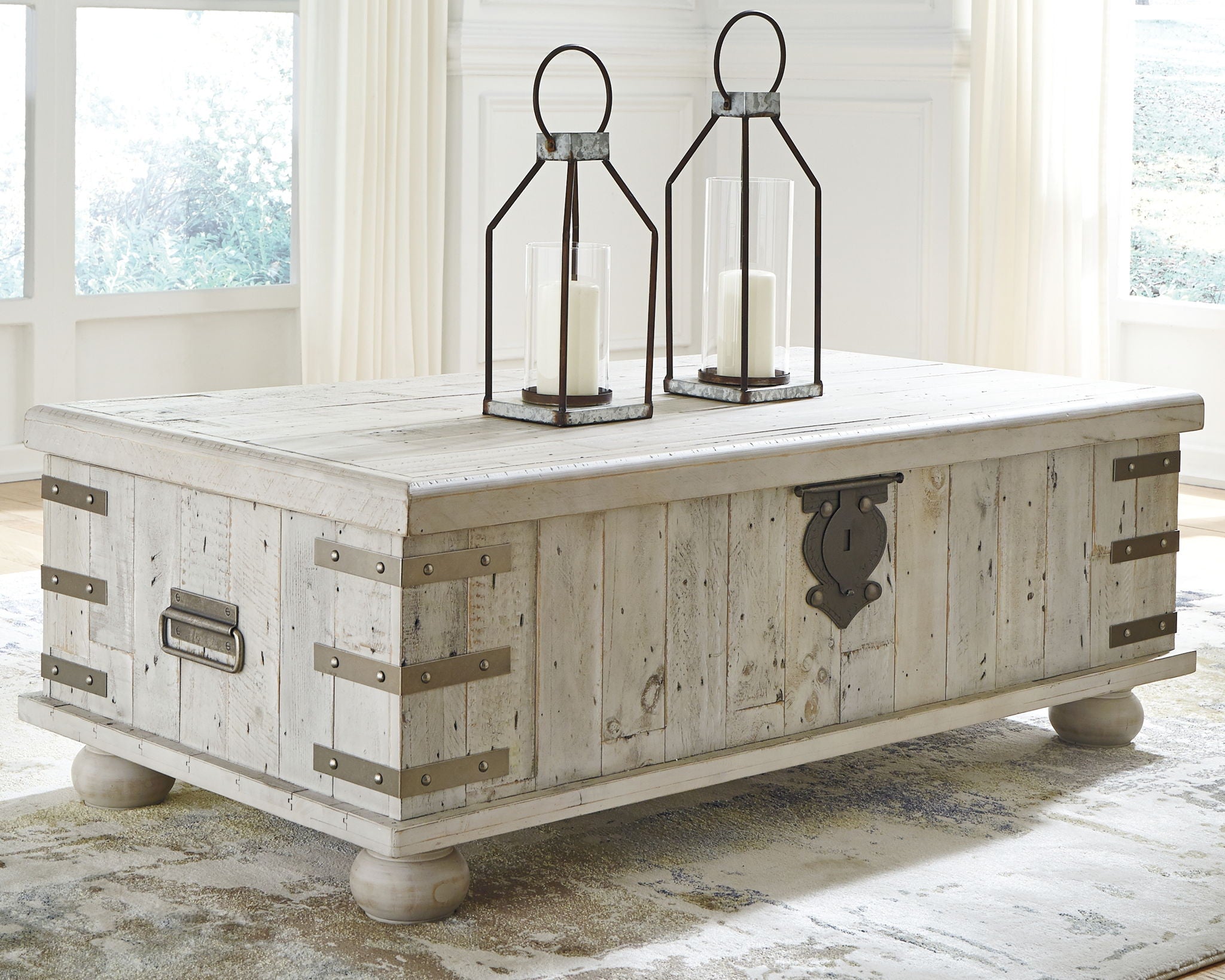Carynhurst - White Wash Gray - Lift Top Cocktail Table - Urban Living Furniture (Los Angeles, CA)