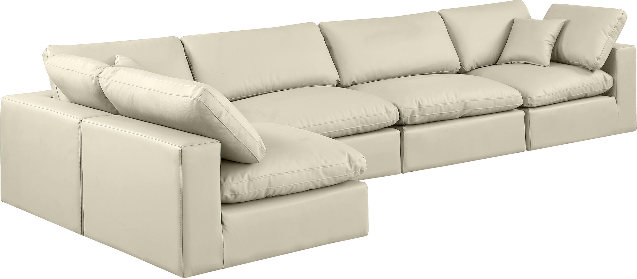 Comfy - 5 Piece Faux Leather Modular Sectional - Urban Living Furniture (Los Angeles, CA)