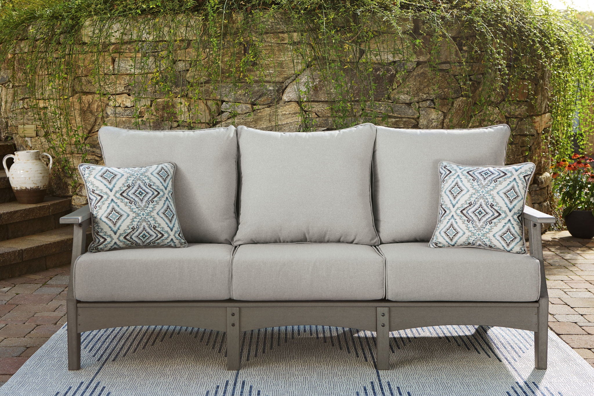 Visola - Gray - Sofa with Cushion - Urban Living Furniture (Los Angeles, CA)