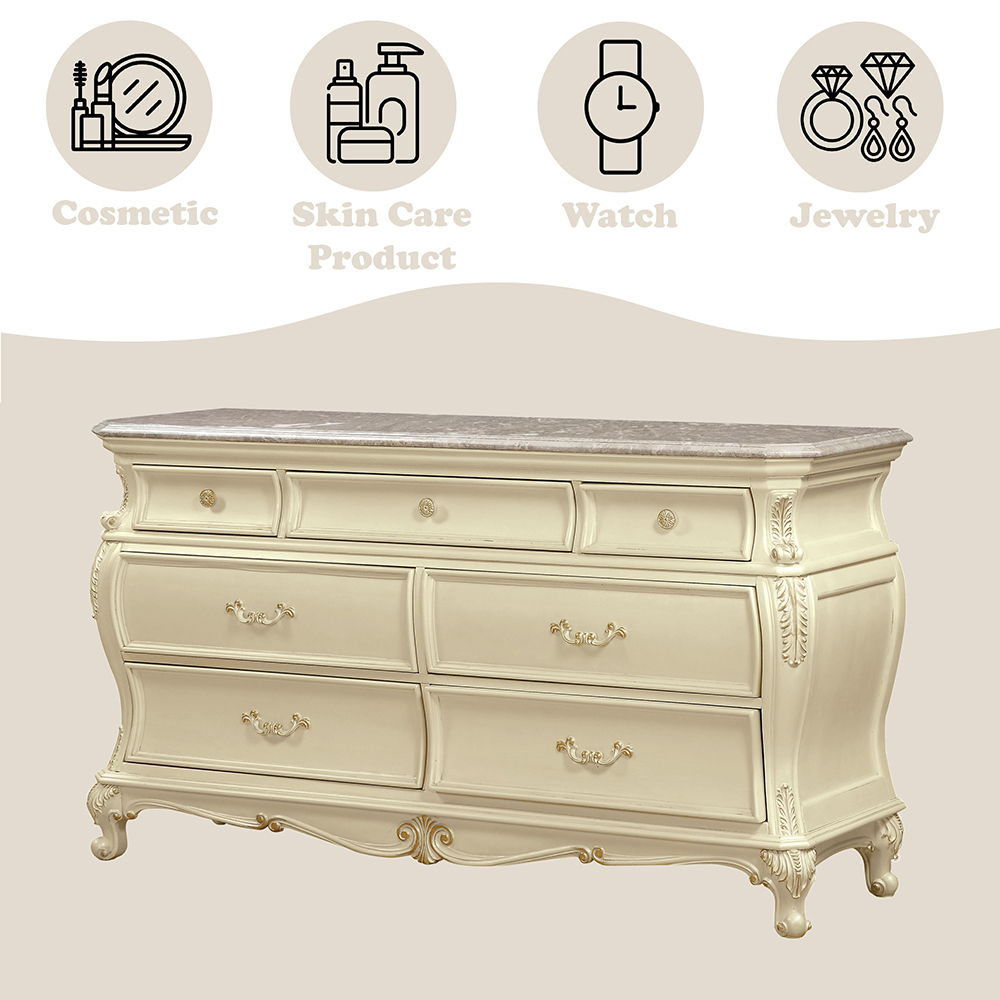 Chantelle - Dresser - Pearl White Finish - Urban Living Furniture (Los Angeles, CA)