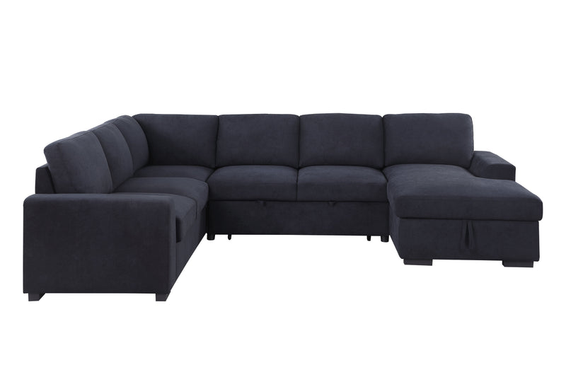 Selene II - Woven Fabric Sleeper Sectional Sofa With Right Facing Storage Chaise - Dark Gray - Urban Living Furniture (Los Angeles, CA)