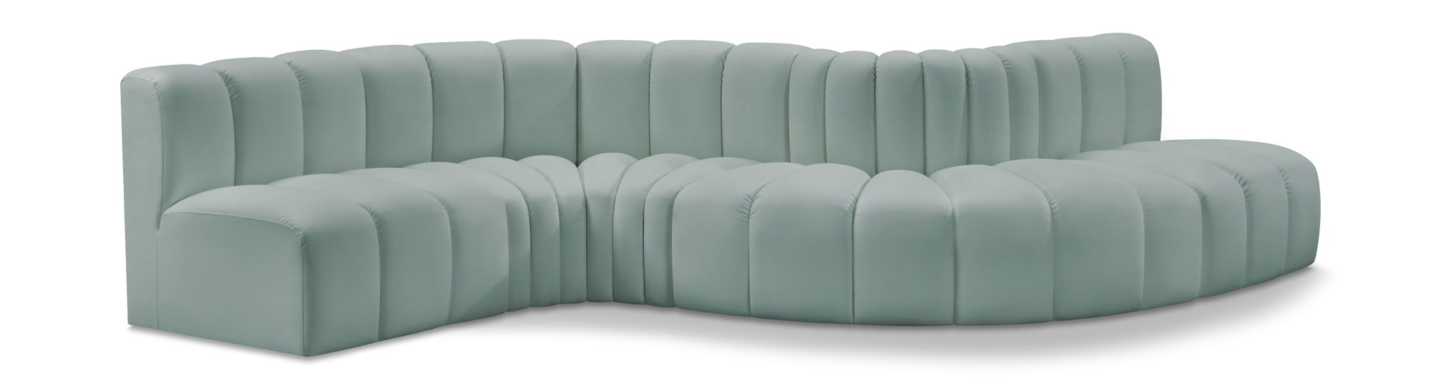 Arc - Faux Leather 6 Piece Curved Modular Sofa - Urban Living Furniture (Los Angeles, CA)