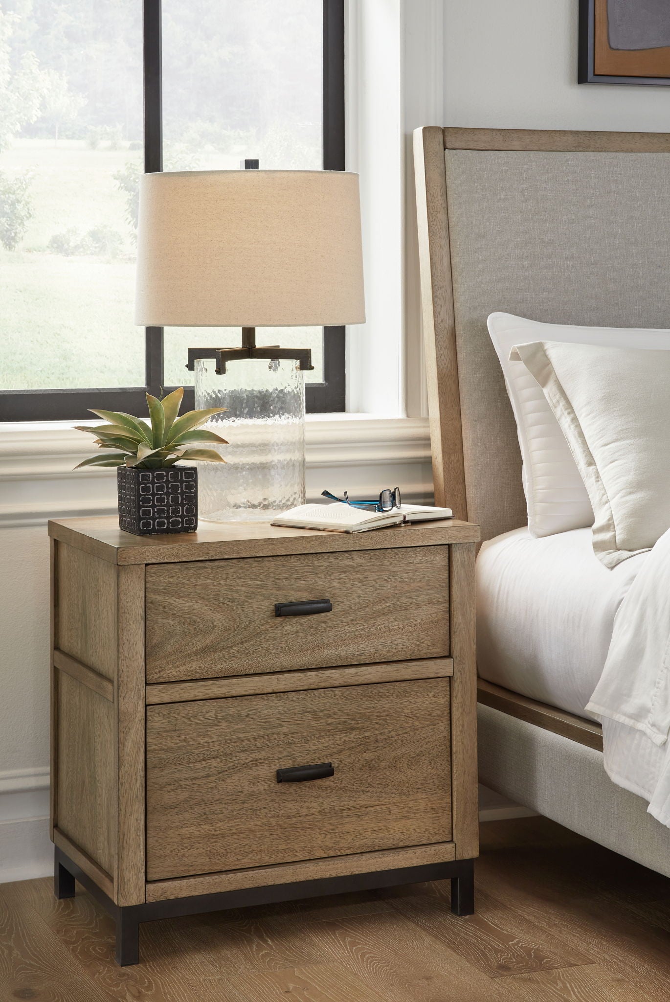Tomtyn - Light Brown - Two Drawer Night Stand - Urban Living Furniture (Los Angeles, CA)