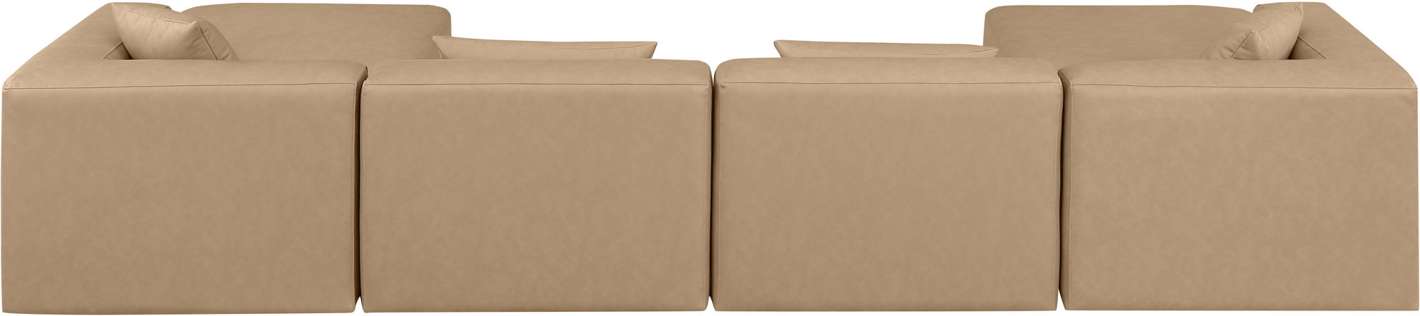 Cube - 6 Piece Modular Double Chaise Sectional - Tan - Urban Living Furniture (Los Angeles, CA)