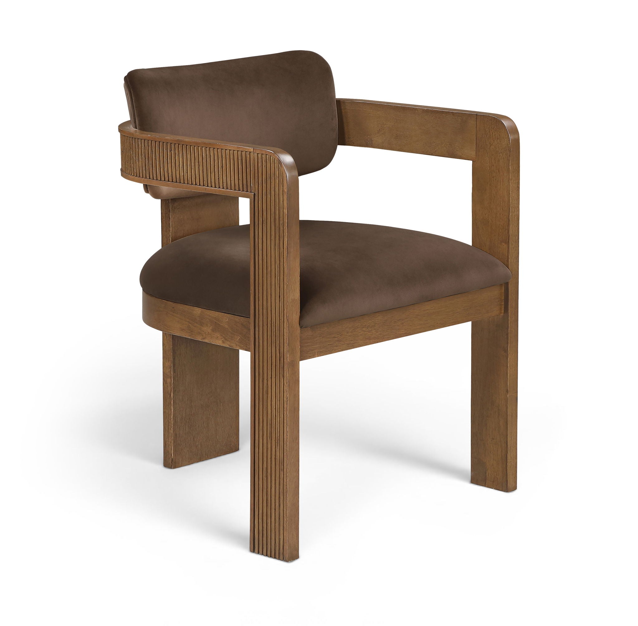 Sacha - Velvet Dining Chair With Brown Base (Set of 2) - Urban Living Furniture (Los Angeles, CA)
