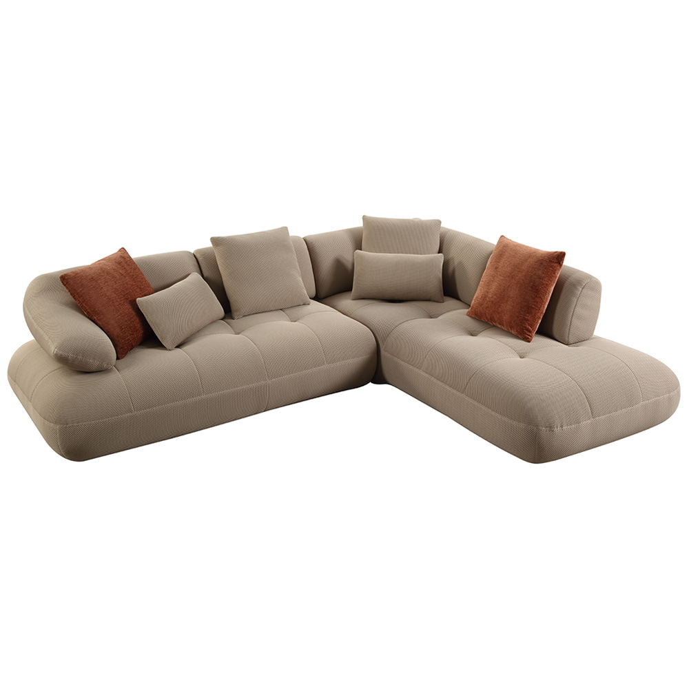 Carrick - Sectional Sofa With 6 Pillows - Beige - Urban Living Furniture (Los Angeles, CA)