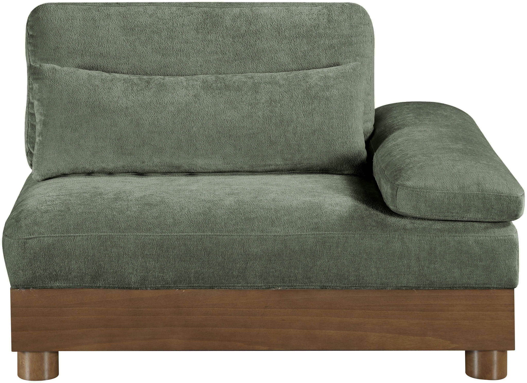 Turin - Chenille Fabric Upholstered Modular Arm Chair - Walnut Base - Urban Living Furniture (Los Angeles, CA)