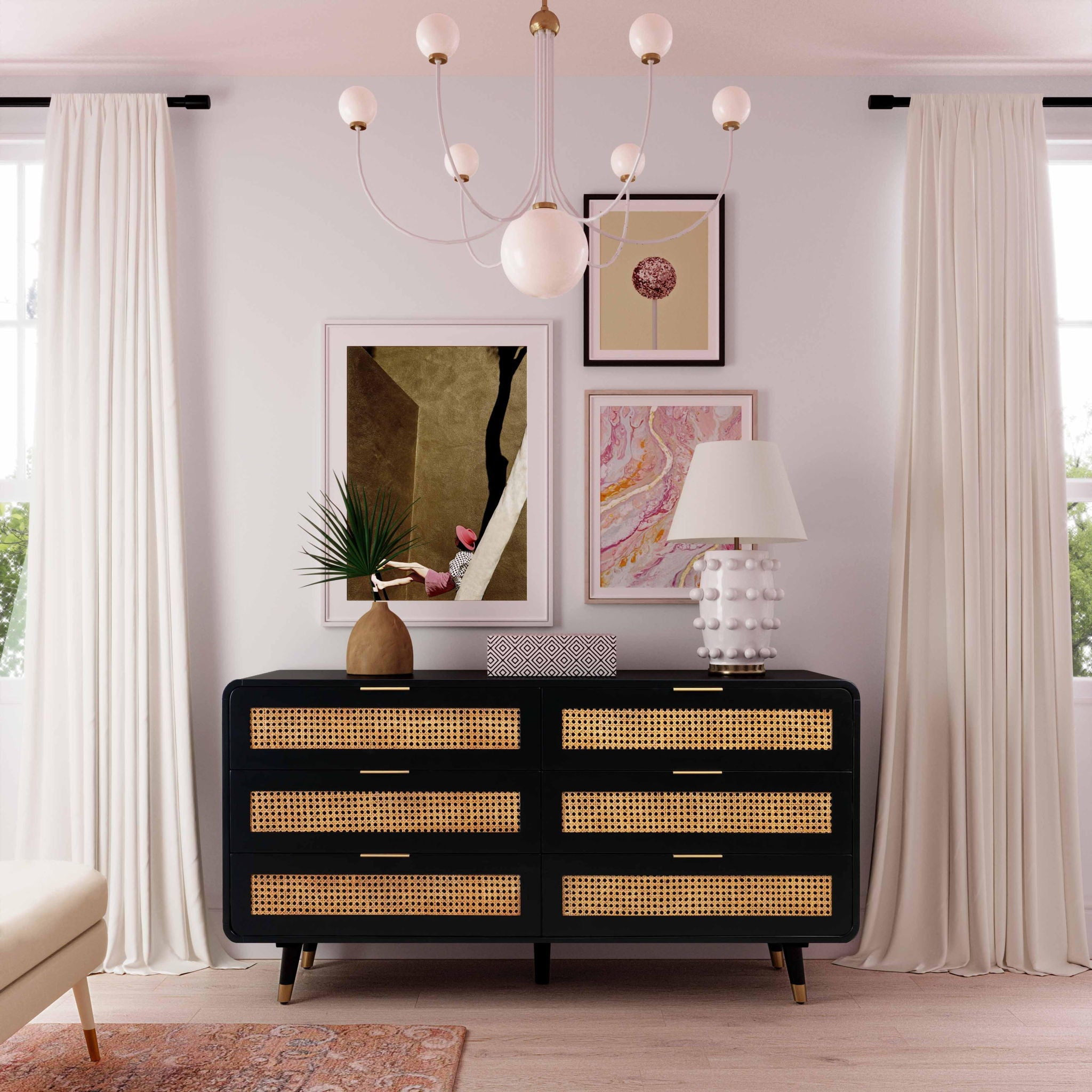Christine - 6 Drawer Dresser - Black - Urban Living Furniture (Los Angeles, CA)