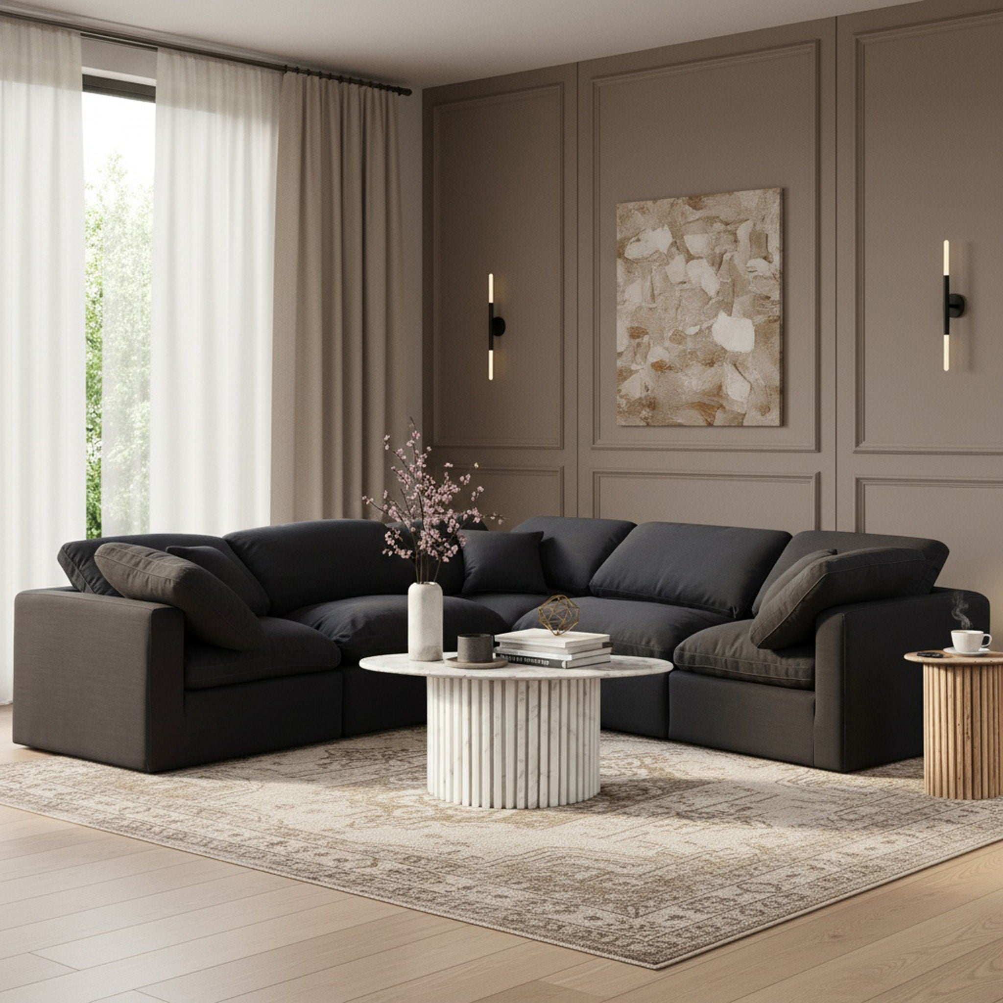 Indulge - Linen 5 Piece Modular Corner Sectional - Urban Living Furniture (Los Angeles, CA)