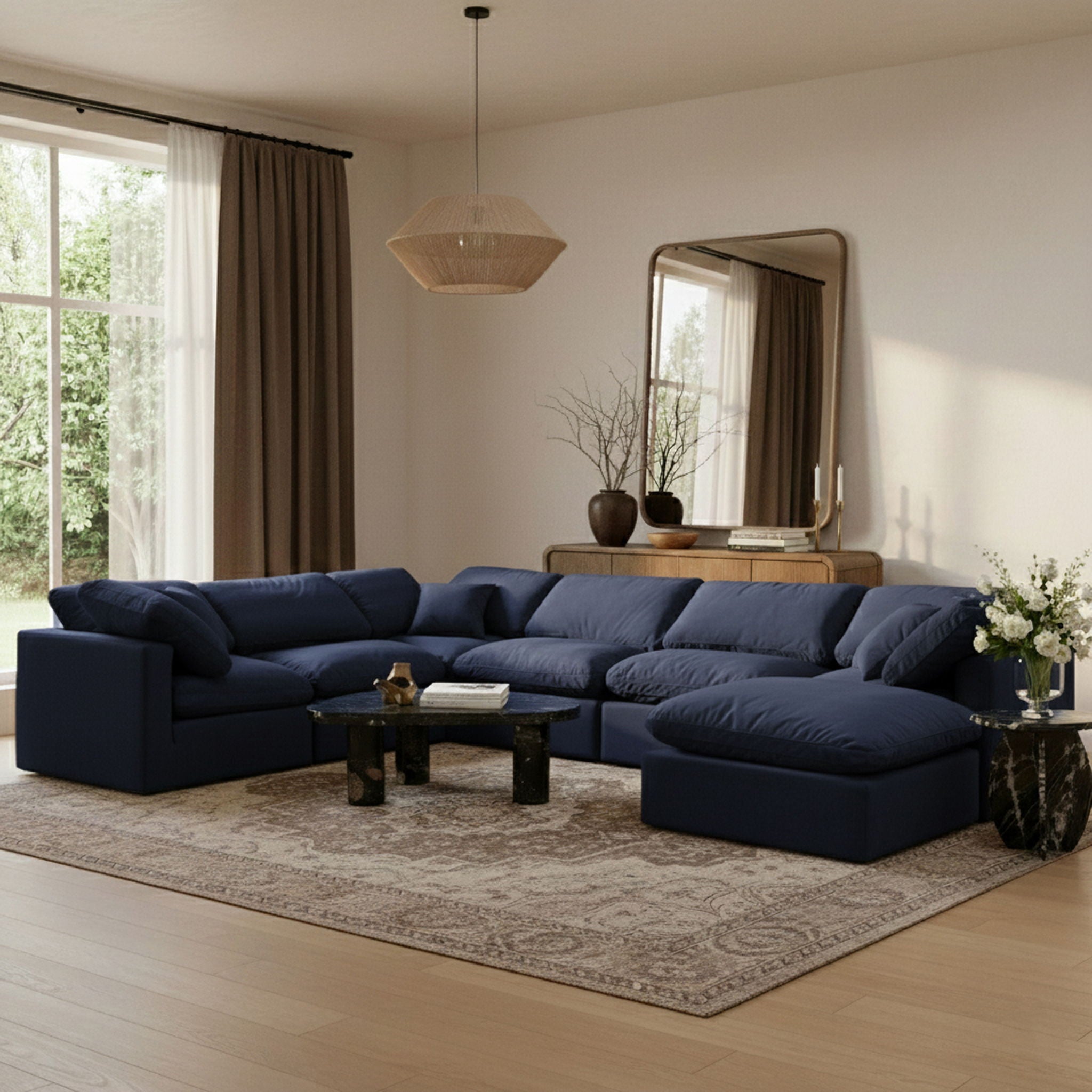 Indulge - Velvet 7 Piece Modular Sectional - Urban Living Furniture (Los Angeles, CA)