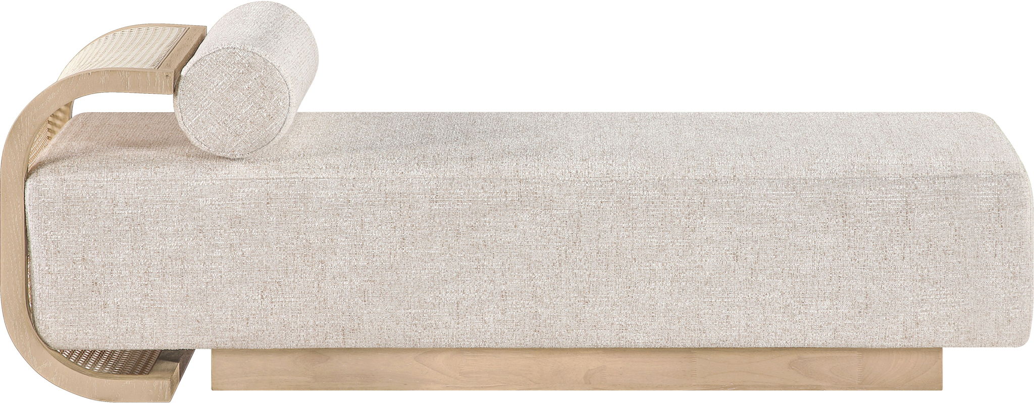 Zephyr - Linen Textured Fabric Upholstered Chaise - Painted Natural Base - Urban Living Furniture (Los Angeles, CA)