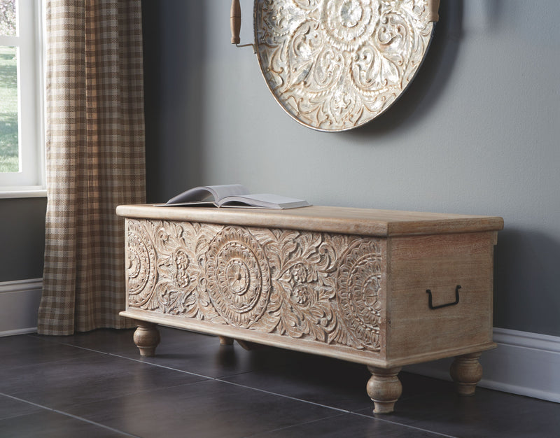 Fossil Ridge - Beige - Storage Bench
