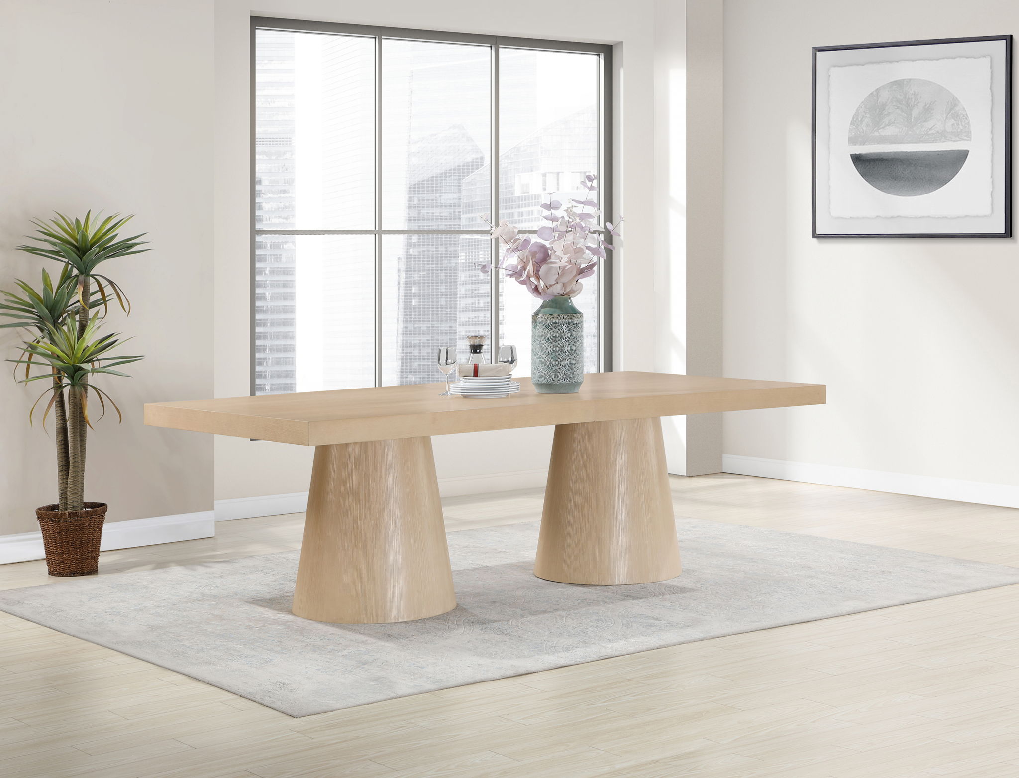 Tavolo - Oak Veneer Dining Table - Urban Living Furniture (Los Angeles, CA)