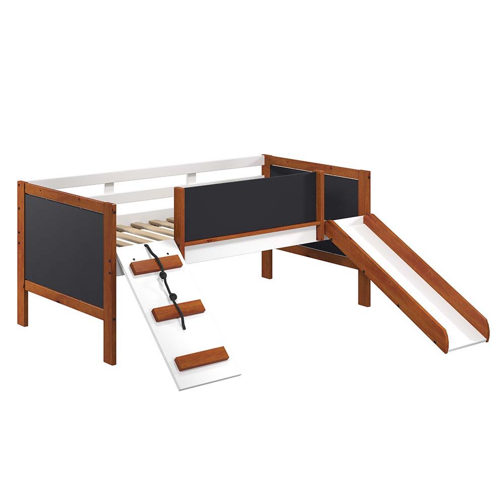 Aurea - Twin Loft Bed - Cherry Oak & White Finish - Urban Living Furniture (Los Angeles, CA)