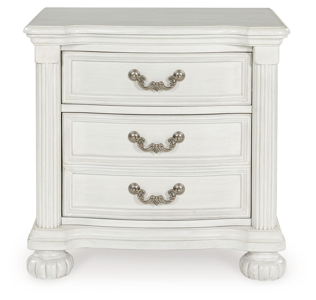 Montelaine - Antique White - Three Drawer Night Stand - Urban Living Furniture (Los Angeles, CA)