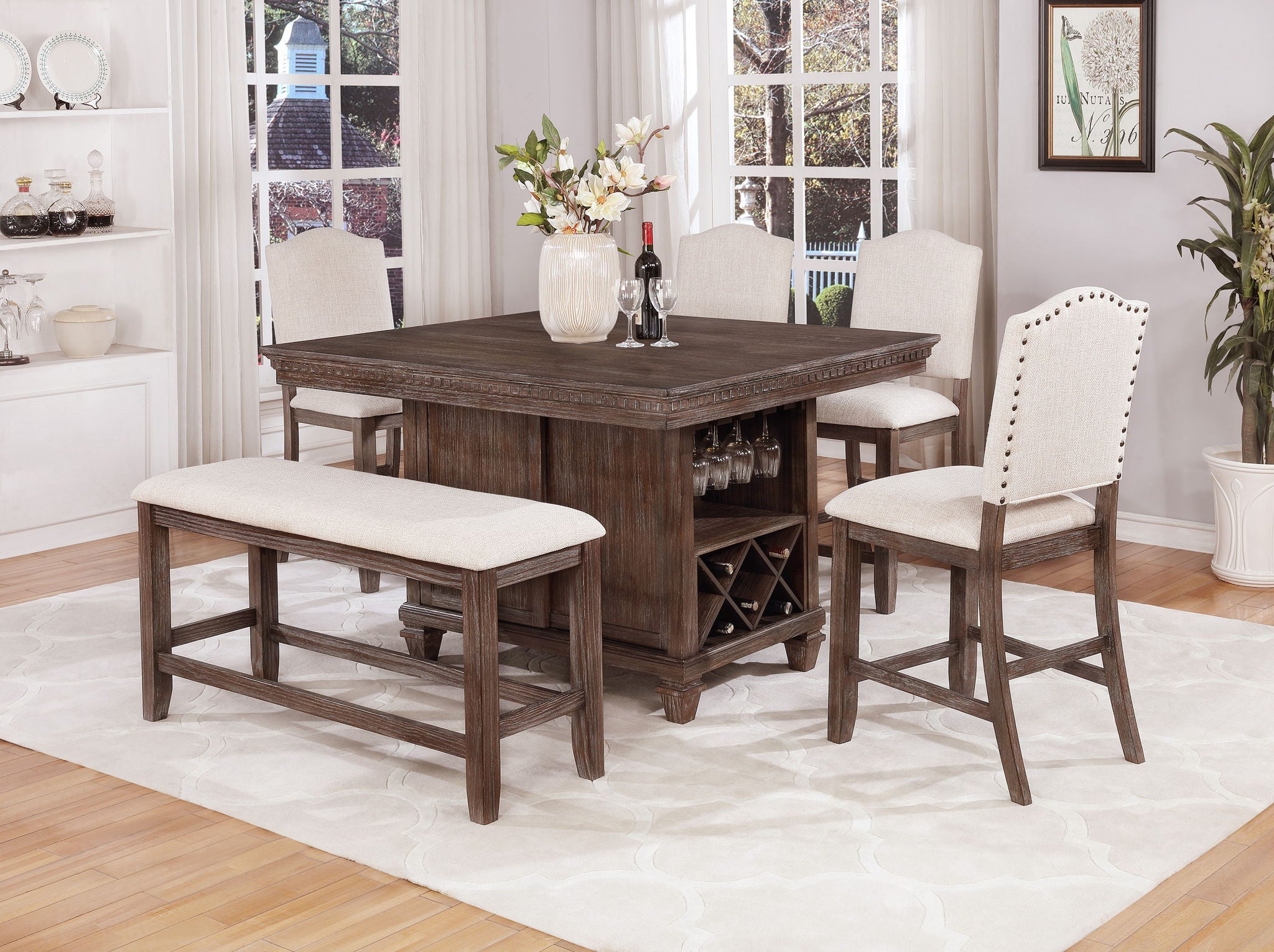 Regent - Counter Height Table - Charcoal Black - Urban Living Furniture (Los Angeles, CA)