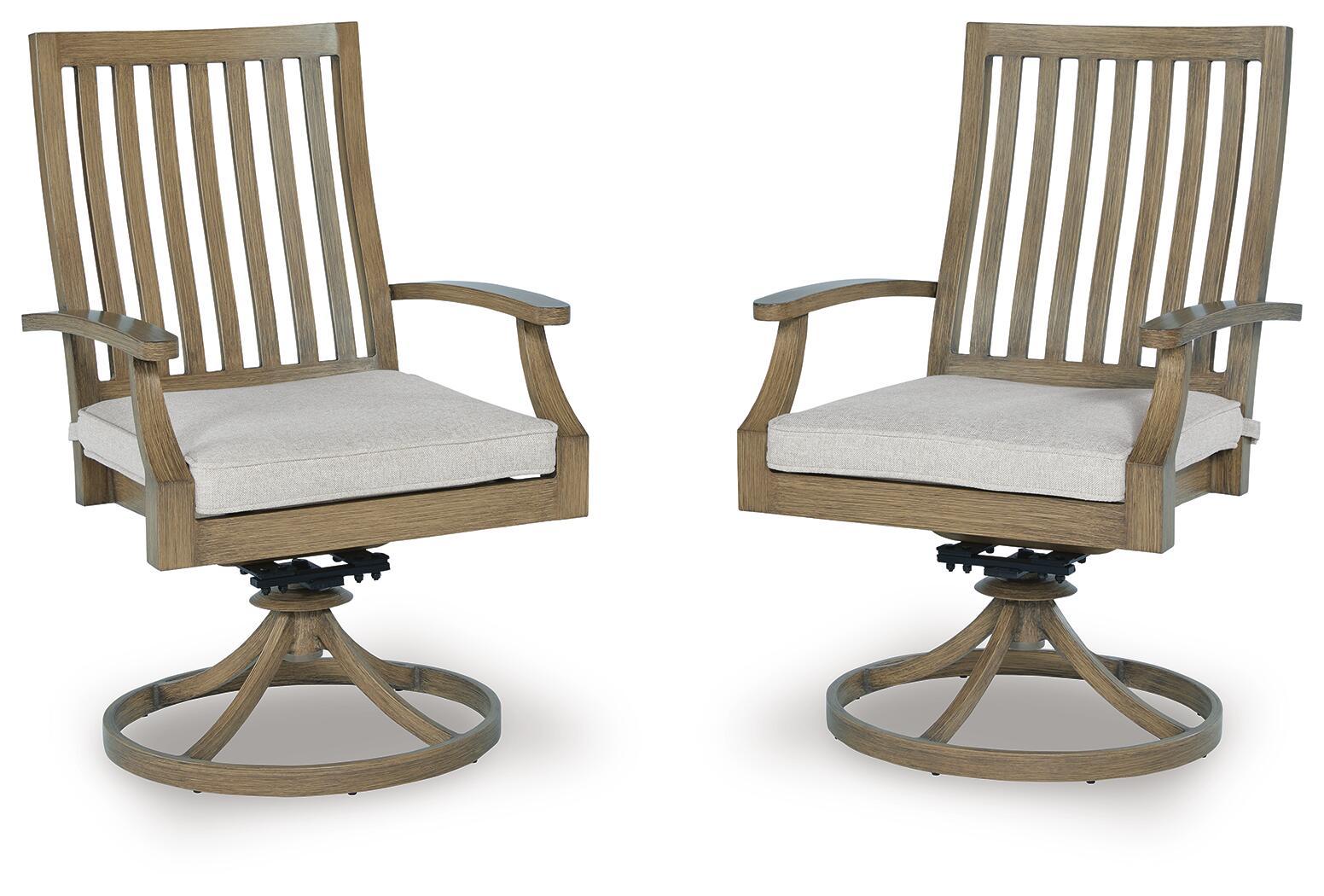 Rainier Ranch - Swivel Chair With Cushion (Set of 2) - Brown / Beige - Urban Living Furniture (Los Angeles, CA)