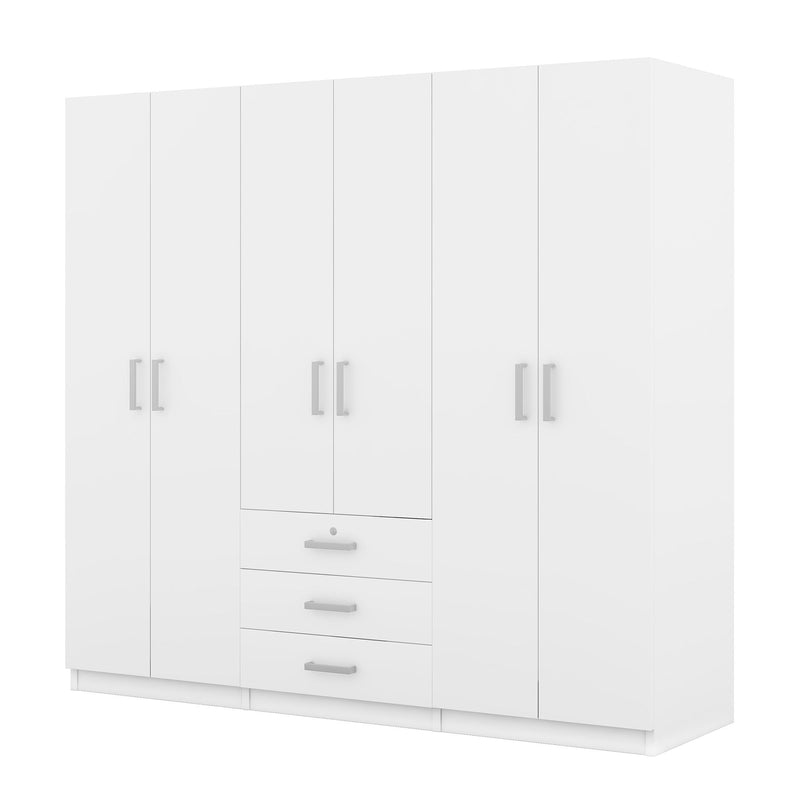 6 Doors Wardrobe Storage For Bedroom, With Big Drawers - Urban Living Furniture (Los Angeles, CA)