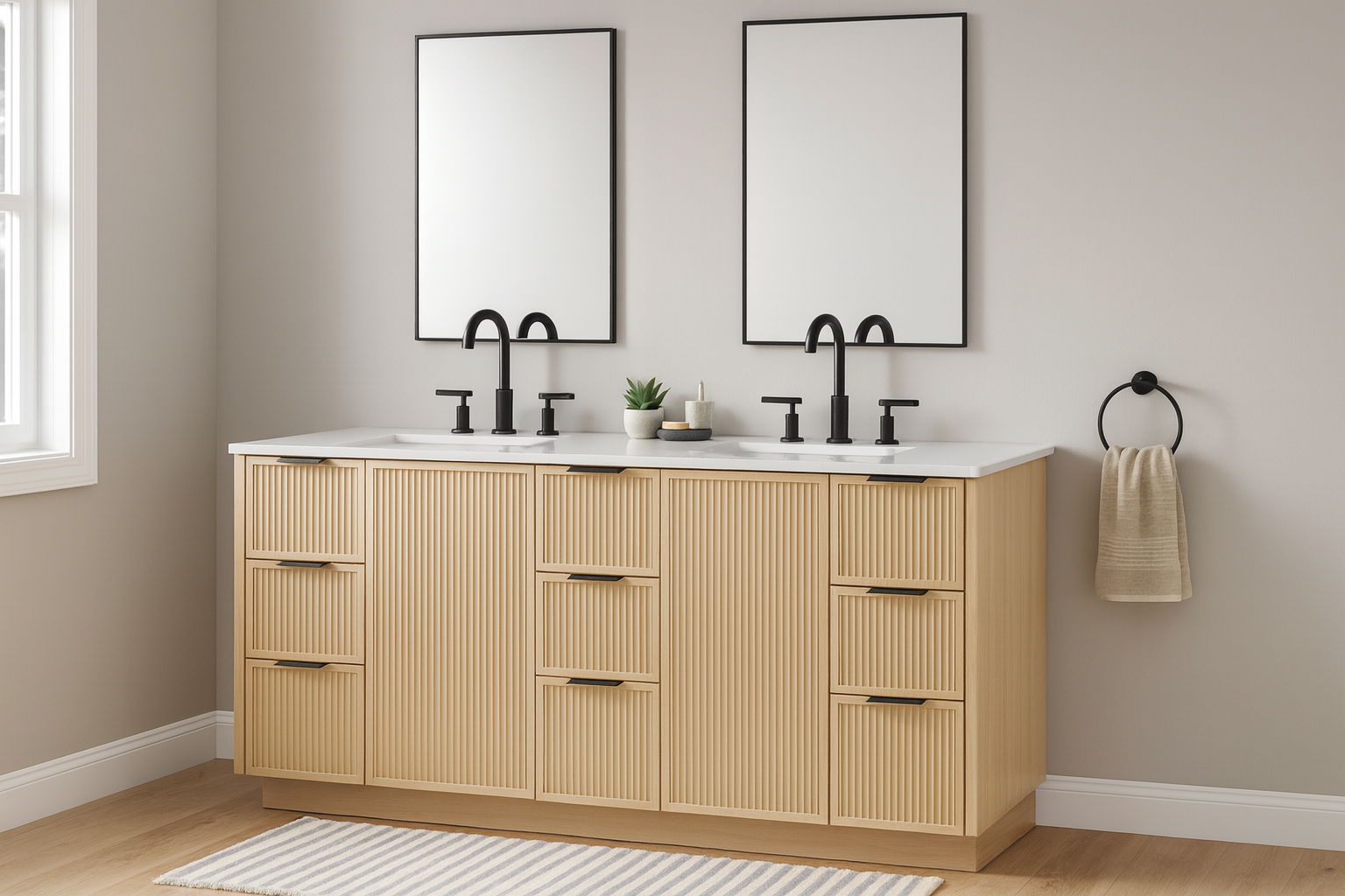 Willard - Engineered Stone And Solid Wood Bathroom Vanity - Urban Living Furniture (Los Angeles, CA)