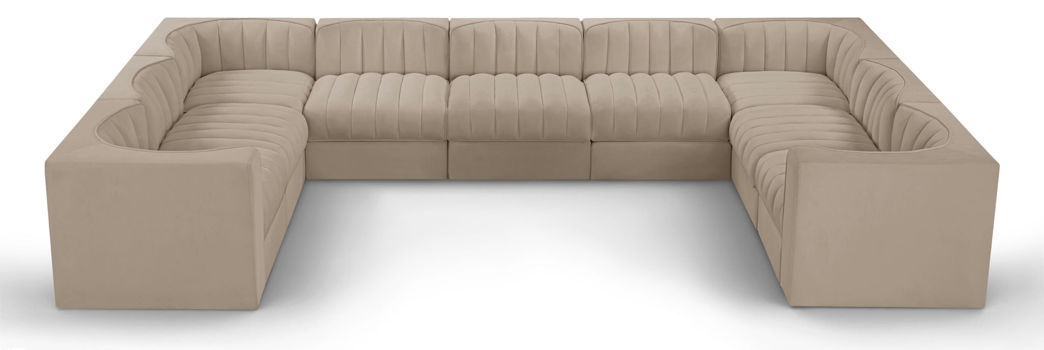 Rummi - Velvet Performance Fabric Upholstered 9 Piece Modular Sectional - Urban Living Furniture (Los Angeles, CA)