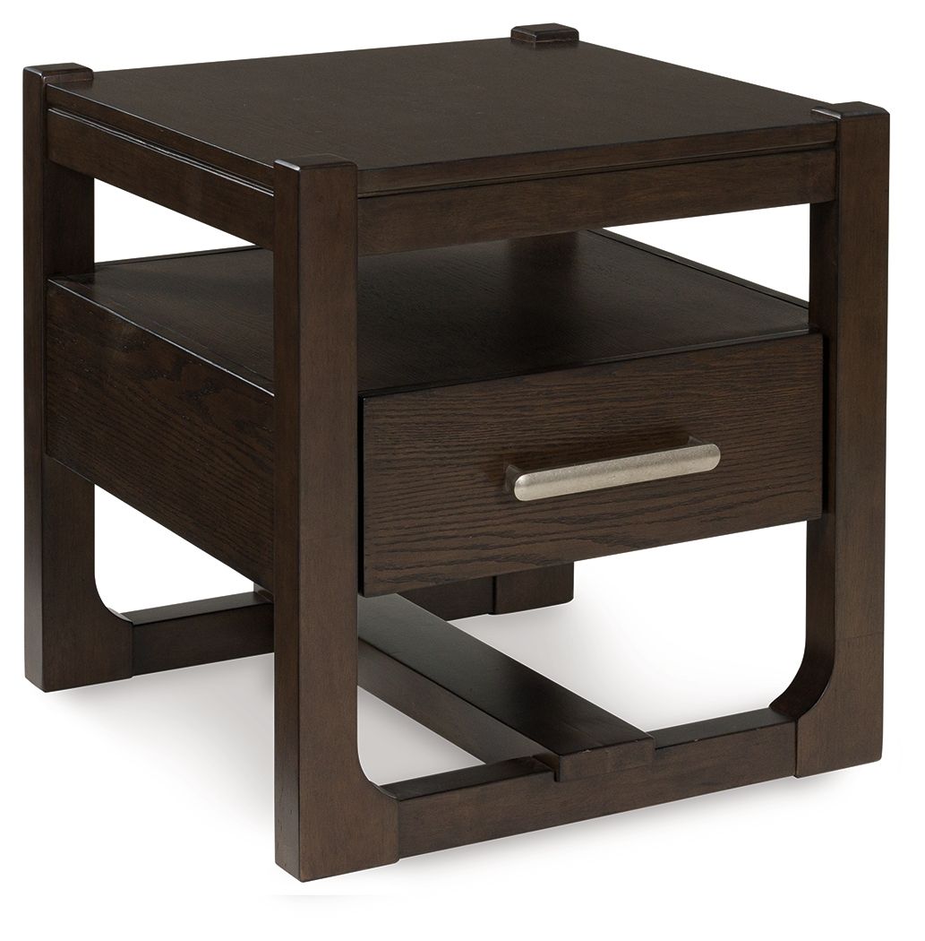 Breckington - Dark Brown - Square End Table - Urban Living Furniture (Los Angeles, CA)