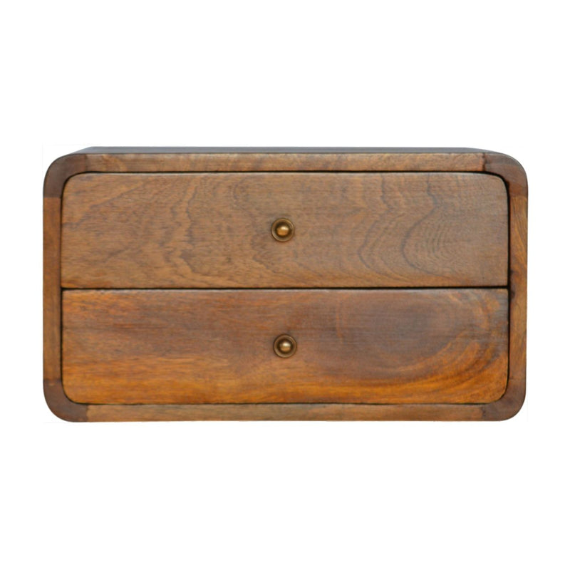 Curved Wall Mounted Bedside Nightstand