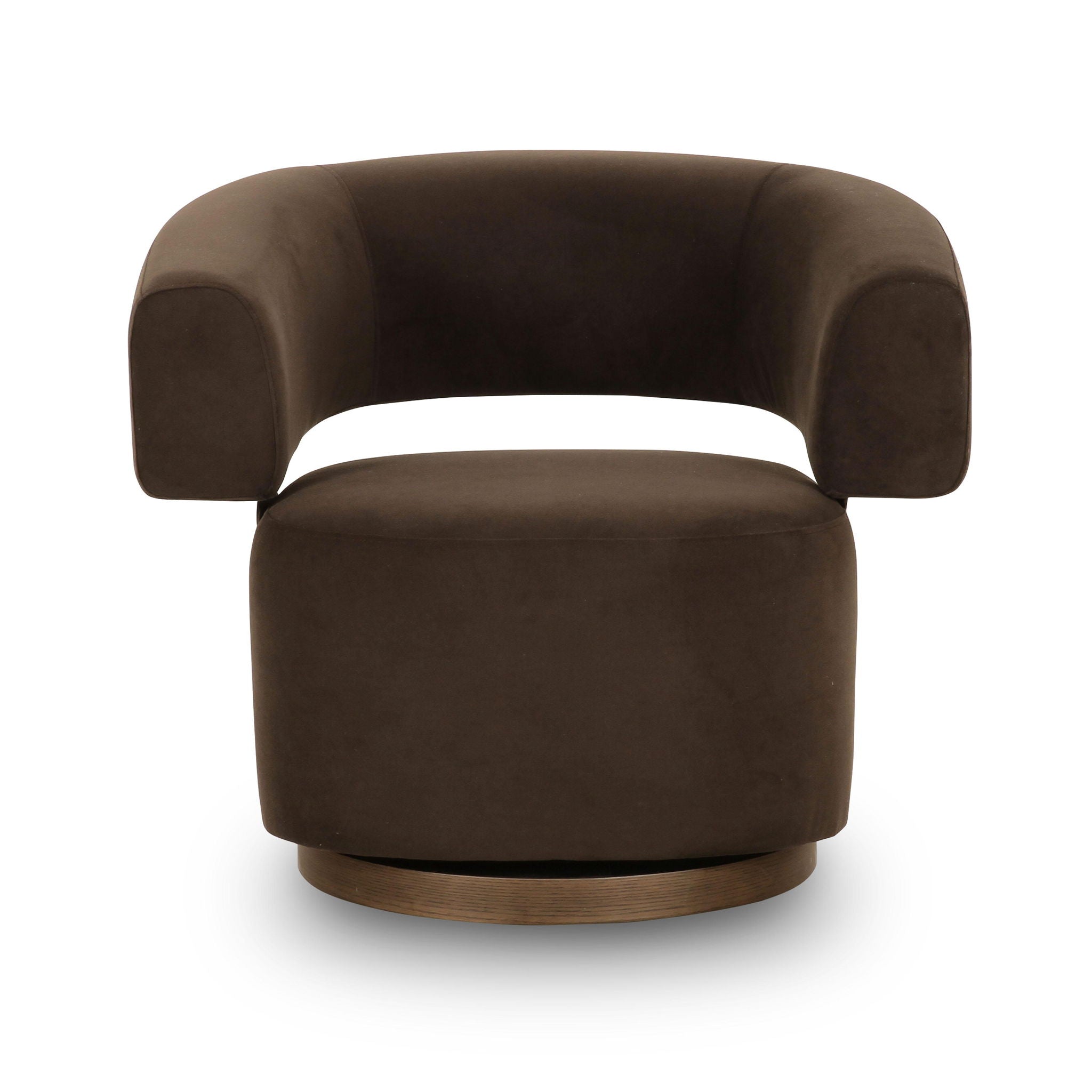 River - Performance Velvet Swivel Accent Chair - Chocolate Brown - Urban Living Furniture (Los Angeles, CA)