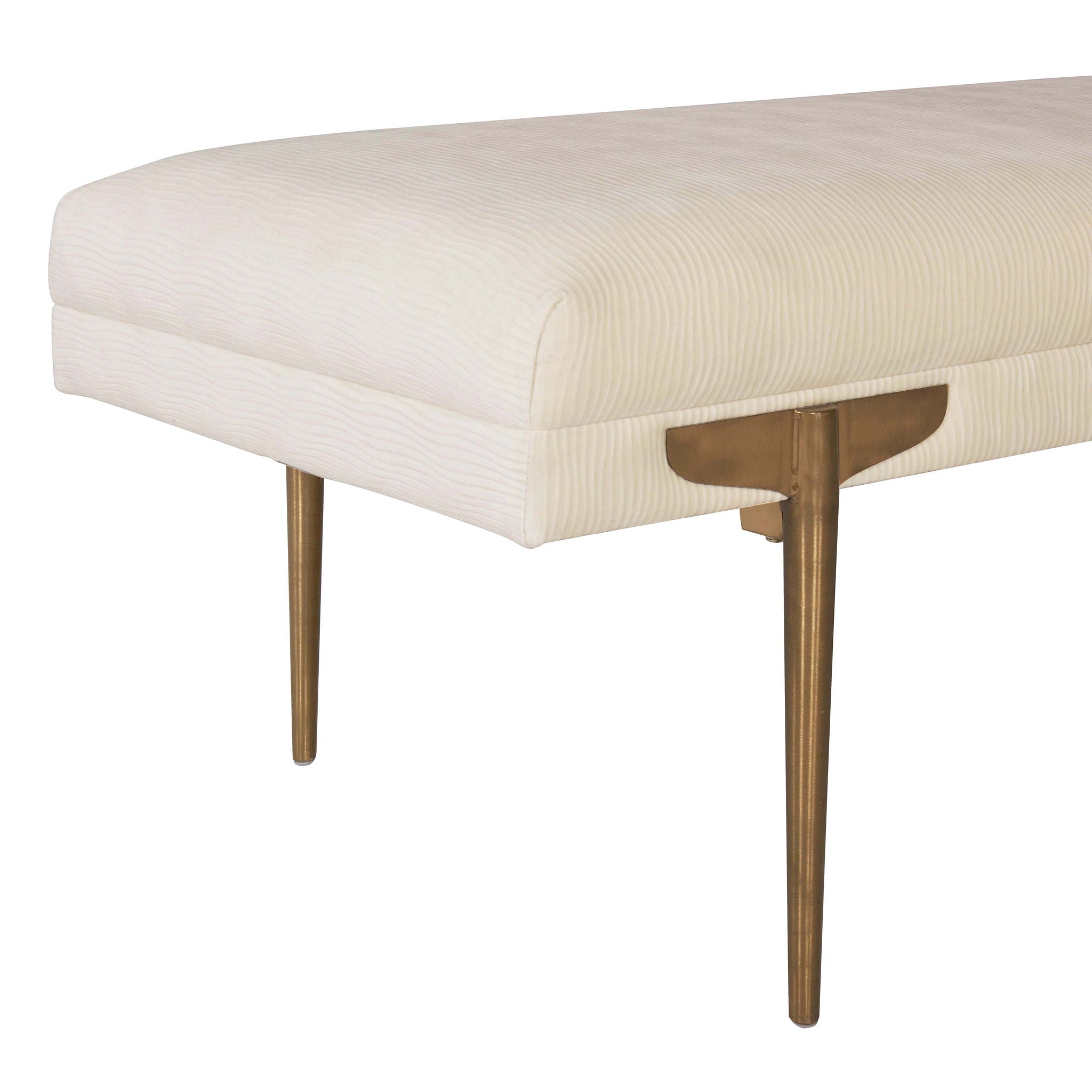 Brno - Waived Velvet Bench