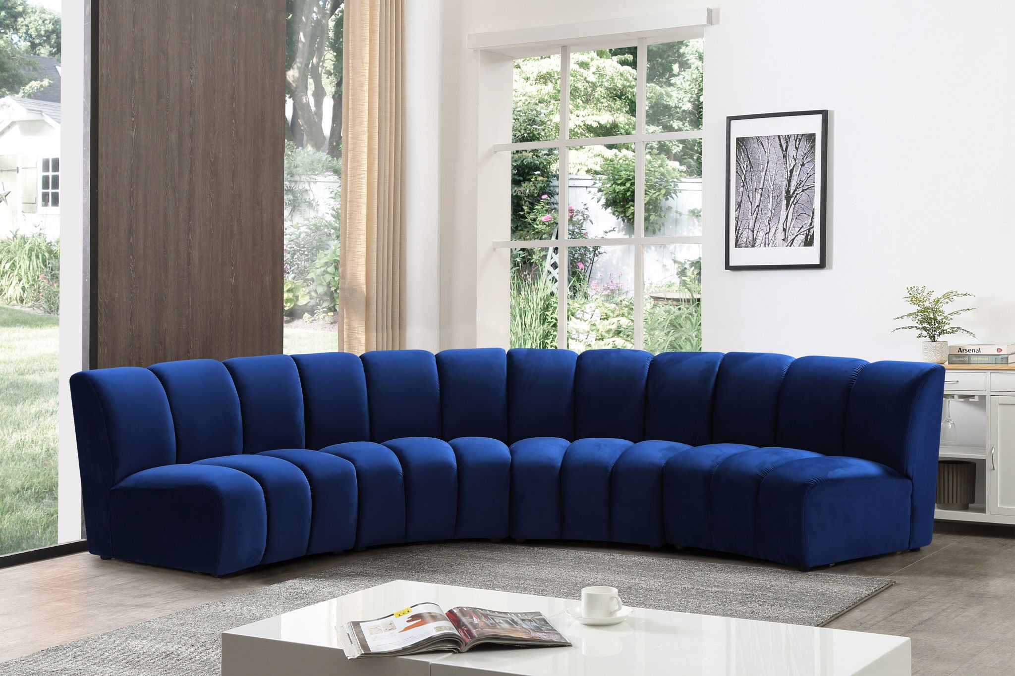 Infinity - 4 Piece Velvet Modular Sectional - Urban Living Furniture (Los Angeles, CA)