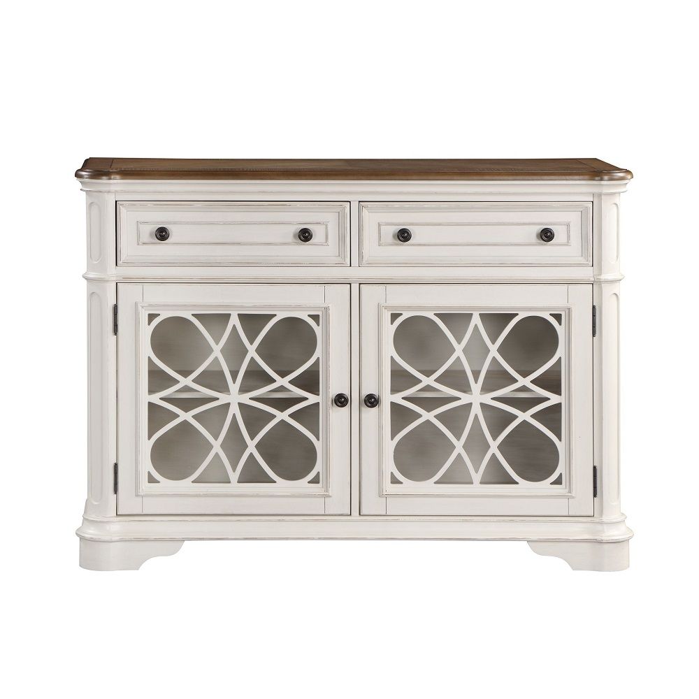 Florian - Server - Antique White & Oak - Urban Living Furniture (Los Angeles, CA)