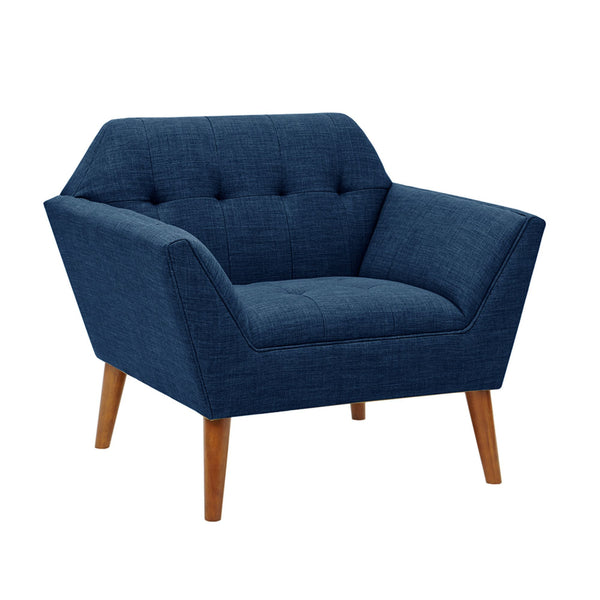 Mid-Century Modern Lounge Chair With Button Tufting