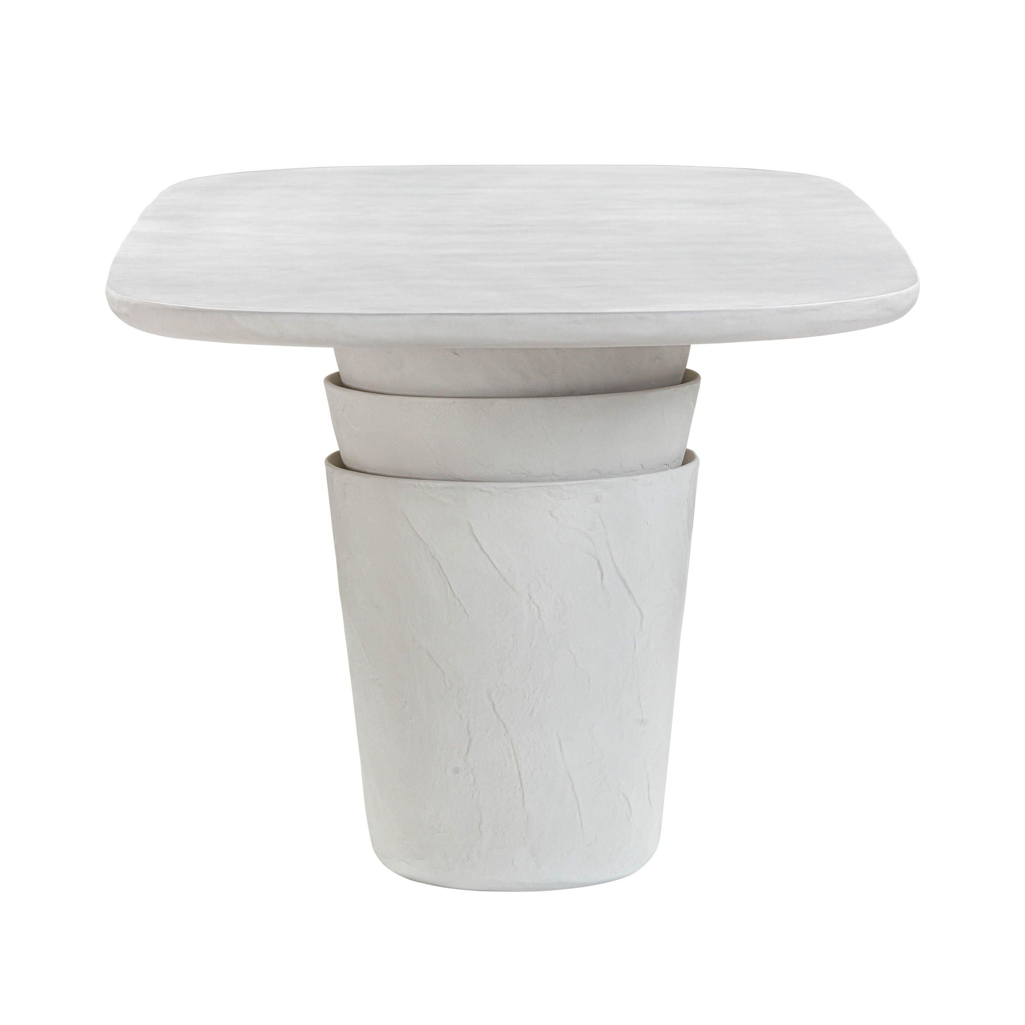 Margot - Faux Plaster Indoor / Outdoor Concrete Dining Table - Light Gray - Urban Living Furniture (Los Angeles, CA)