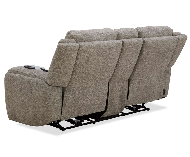 Penfield - Power Reclining Zero Gravity Console Loveseat With Heat, Massage And Speaker - Frappe