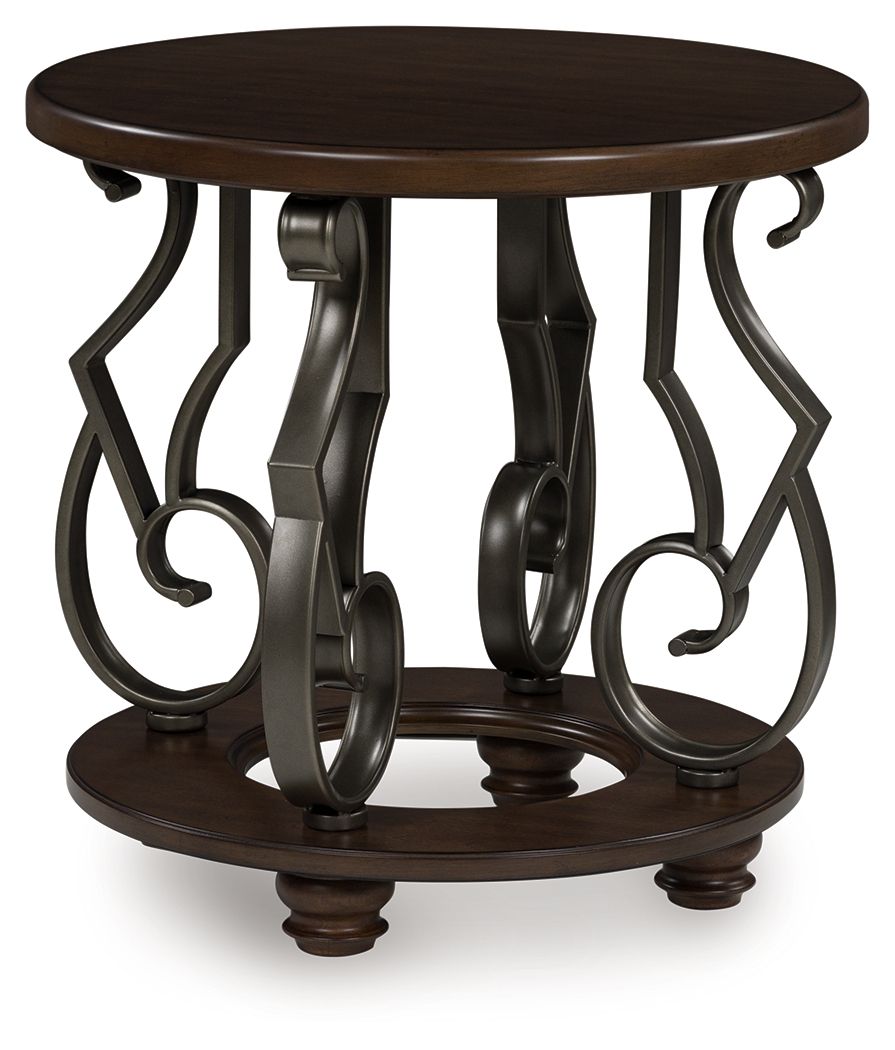 Frallyn - Dark Brown - Round End Table - Urban Living Furniture (Los Angeles, CA)